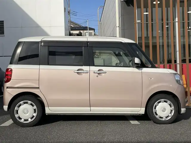 ダイハツ ムーヴ キャンバス X SA Ⅱ 千葉県 2017(平29)年 7.3万km パールホワイトⅢ/ライトローズマイカメタリックⅡ 2トーン (株)IDOMが運営する【じしゃロン八千代店】の自社ローン対象車両になります。こちらは現金またはオートローンご利用時の価格です。自社ローンご希望の方は別途その旨お申付け下さい/純正ナビ（CD・DVD・BT接続可）/フルセグテレビ/バックカメラ/両側スライドドア