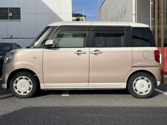 ダイハツ ムーヴ キャンバス X SA Ⅱ 千葉県 2017(平29)年 7.3万km パールホワイトⅢ/ライトローズマイカメタリックⅡ 2トーン (株)IDOMが運営する【じしゃロン八千代店】の自社ローン対象車両になります。こちらは現金またはオートローンご利用時の価格です。自社ローンご希望の方は別途その旨お申付け下さい/純正ナビ（CD・DVD・BT接続可）/フルセグテレビ/バックカメラ/両側スライドドア