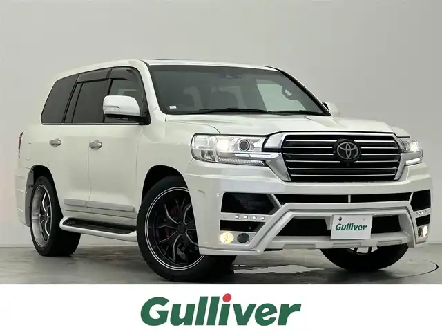 トヨタ ランドクルーザー ZX 宮城県 2018(平30)年 3.6万km ホワイトパールクリスタルシャイン 純正メーカーオプションナビ/（AM/FM/CD/DVD/BT/SD/USB/AUX）/サンルーフ/1列目、２列目シートヒーター/前席シートエアコン/レーダークルーズコントロール/前方ドライブレコーダー/（HDR-352GH）/バックカメラ/ETC2.0/M’s speedエアロ/M’s speedマフラー/M’s speed22インチアルミホイール/社外アクティブサスコントローラー/オートライト/AHB/ドアバイザー