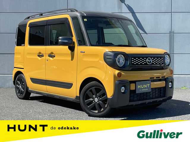 マツダ フレアワゴンタフスタイル ハイブリッドXS 千葉県 2023(令5)年 0.7万km 黄Ⅱ デュアルブレーキサポート/純正７インチナビ/Ｂｌｕｅｔｏｏｔｈ/バックカメラ/フルセグＴＶ/ＥＴＣ/オートハイビーム/レーダークルーズコントロール/フォグランプ/両側パワースライドドア/シートヒーター/後席サーキュレーター