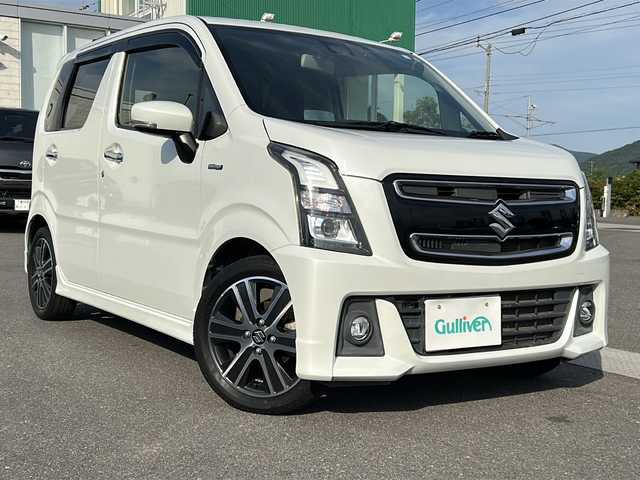 スズキ ワゴンＲ スティングレー HYBRID T 香川県 2017(平29)年 7.1万km ピュアホワイトP 純正ナビ/フルセグテレビ/ヘッドアップディスプレイ/バックカメラ/オートライト/LEDヘッドライト/運転席シートヒーター/ETC