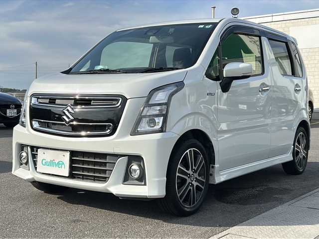 スズキ ワゴンＲ スティングレー HYBRID T 香川県 2017(平29)年 7.1万km ピュアホワイトP 純正ナビ/フルセグテレビ/ヘッドアップディスプレイ/バックカメラ/オートライト/LEDヘッドライト/運転席シートヒーター/ETC