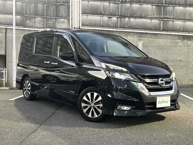 日産 セレナ ハイウェイスターVセレクションⅡ 愛知県 2019(平31)年 3.3万km ダイヤモンドブラック 社外ナビ/フルセグTV・CD・DVD・Bluetooth・SD・HDMI・USB/アラウンドビューモニター/バックカメラ/ハンズフリー両側パワースライドドア/インテリジェントエマージェンシーブレーキ/レーダークルーズコントロール/パーキングアシスト/クリアランスソナー/ビルトインETC/LEDヘッドライト/オートライト/フォグランプ/コムテック製ドライブレコーダー（ZDR-014）/後席USBソケット/シート裏テーブル/スマートキー/プッシュスタート/純正フロアマット/純正ドアバイザー/保証書/整備記録簿/取扱説明書/スペアスマートキー