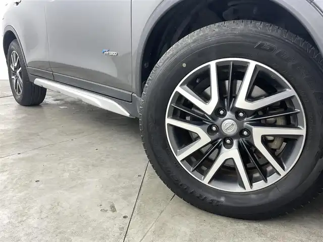 日産 エクストレイル ハイブリッド 20X エクストリーマーXエマージェンシーブレーキ 福島県 2015(平27)年 4.5万km ダークメタルグレー クルーズコントロール/ニッサンインテリジェントモビリティ/エマージェンシーブレーキ/インテリジェントパーキングアシスト/レーンキープアシスト/衝突軽減ブレーキ/BSM/ハイビームアシスト/コーナーセンサー前後/純正7インチSDナビゲーション/・型式：QY-7391PC/・TV/Bluetooth/USB/AUX/CD/DVD/AM・FM/・ETC/・アラウンドビューモニター/・バックカメラ/LEDヘッドライト/・フォグランプ/・オートライト/電動格納ウインカーミラー/革巻きステアリング/・ステアリングスイッチ/レザーシート/前席シートヒーター/前席エアシート/プッシュスタート/・スマートキー/４WD/ルーフレール/純正フロアマット