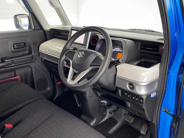 スズキ スペーシア HYBRID X 宮崎県 2018(平30)年 4.5万km ブリスクブルーM 禁煙車/衝突被害軽減ブレーキ/社外ナビTV/（KXM-E502W/CD/DVD/Bluetooth/フルセグTV)/社外ドライブレコーダー/社外ETC/純正セキュリティアラーム/純正フロアマット/両側電動スライドドア/レーンディパーチャーアラート/クリアランスソナー/ウインカードアミラー/リアプライバシーガラス/リアサーキュレーター/シートヒーター/スマートキー/プッシュエンジンスタート/スペアキー
