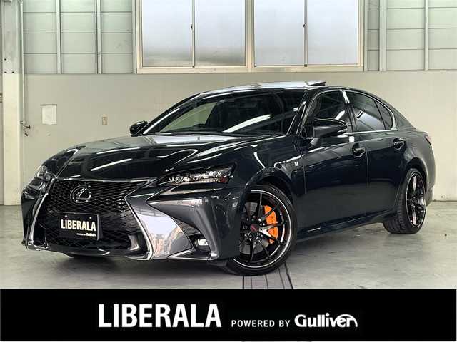 レクサス ＧＳ 350 Fスポーツ 兵庫県 2018(平30)年 7.1万km ダークグレーマイカ レイズFORGED 19インチAW/車高調サス/ムーンルーフ/黒革/純正ナビ/バックカメラ/フルセグTV/ETC/ACC/LKA/BSM/パワーシート/シートヒーター/ベンチレーション/スマートキー/LEDヘッドライト