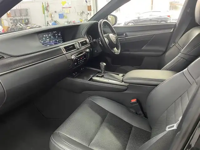 レクサス ＧＳ 350 Fスポーツ 兵庫県 2018(平30)年 7.1万km ダークグレーマイカ レイズFORGED 19インチAW/車高調サス/ムーンルーフ/黒革/純正ナビ/バックカメラ/フルセグTV/ETC/ACC/LKA/BSM/パワーシート/シートヒーター/ベンチレーション/スマートキー/LEDヘッドライト