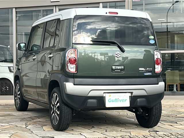 スズキ ハスラー Jスタイル Ⅱ 静岡県 2016(平28)年 5.3万km クールカーキパールメタリック/ホワイト2トーンルーフ 社外SDナビ/・CD/・DVD/・フルセグＴＶ/・Bluetooth/・AM/・FM/主要装備/・衝突軽減/・レーンキープ/・ETC/・ドラレコ前後/・ハーフレザーシート/・シートヒーターD/N席/・ステリモ/・純正フロアマット/・純正アルミホイール/・HIDヘッドライト/・オートライト/・スマートキー/・プッシュスタート/・Wエアバック