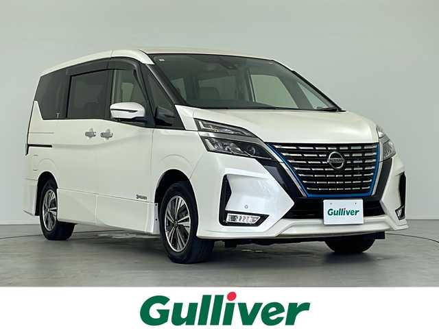 日産 セレナ e－パワー ハイウェイスター V 岐阜県 2021(令3)年 3万km ブリリアントホワイトパール 純正9型ナビ　/フルセグTV　/アラウンドビューモニター　/プロパイロット　/デジタルインナーミラー　/純正前後ドライブレコーダー　/両側パワースライドドア　/電動パーキングブレーキホールド　/革巻きステアリング/純正ドアバイザー/純正アルミホイール/LEDヘッドライト/USB入力端子/スペアキー/純正ビルトインETC