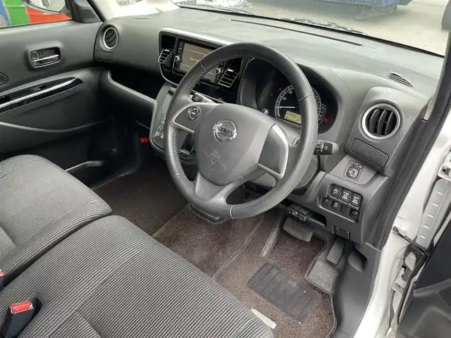 日産 デイズ ルークス X Vセレクション 福島県 2019(令1)年 3.3万km ホワイトパール 純正ナビ/CD/DVD/Bluetooth/フルセグTV/アラウンドビューカメラ/両側電動スライドドア/コーナーセンサー/エマージェンシーブレーキ/オートライト/純正アルミホイール/プッシュスタート/スマートキー