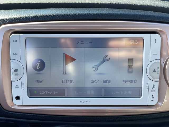 トヨタ ヴィッツ F シエル 岩手県 2013(平25)年 10.6万km ダークブルーマイカ サマータイヤ積込/プッシュスタート/スマートキー/社外ナビ（AM/FM/CD/Bluetooth）/ワンセグTV/純正フロアマット