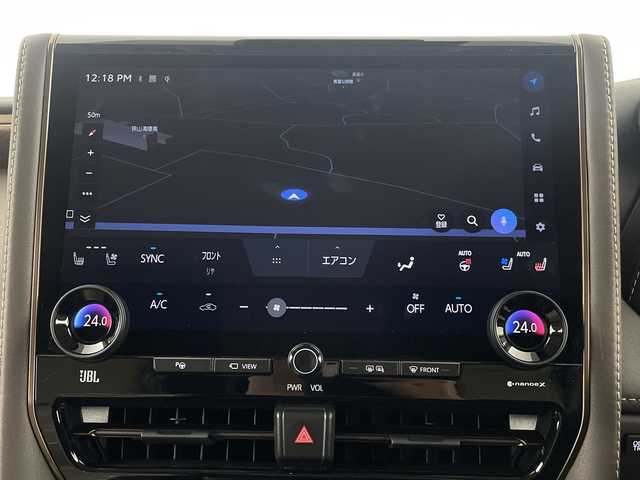 トヨタ アルファードハイブリット エグゼクティブ ラウンジ 埼玉県 2025(令7)年 1万km ブラック 純正14インチディスプレイオーディオ/　(Bluetooth/Miracast/USB/FM/AM)/フルセグテレビ/純正フリップダウンモニター/全方位カメラ/ビルトインETC/ドライブレコーダー/両側パワースライドドア/デジタルインナーミラー/パワーバックドア/ガラスルーフ/JBLサウンドシステム/ブラインドスポットモニター/レーダークルーズコントロール/衝突被害軽減ブレーキ/車線逸脱警報/クリアランスソナー/レザーシート/シートヒーター/パワーシート/エアーシート/シートメモリー/ステアリングヒーター/パーキングアシスト/パドルシフト/ワイヤレス充電/オートハイビーム/オートLEDライト/電子パーキングシステム/ブレーキホールド/純正フロアマット/純正19インチアルミホイール