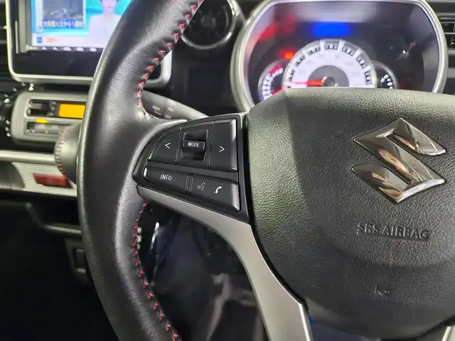 スズキ スペーシア カスタム HYBRID XS 鹿児島県 2019(令1)年 3.9万km フェニックスレッドパール ワンオーナー/ストラーダナビ/ワンセグTV/両側パワースライドドア/ETC/ドライブレコーダー/セーフティサポート/・衝突被害軽減ブレーキ/・後退時ブレーキサポート/・車線逸脱警報/・前後誤発進抑制/・リアパーキングセンサー/LEDヘッドランプ/革巻きステアリング/ステアリングスイッチ/ハーフレザーシート/運転席シートヒーター/純正15インチアルミホイール/スマートキー/プッシュエンジンスタート/禁煙車