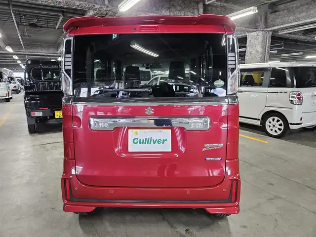 スズキ スペーシア カスタム HYBRID XS 鹿児島県 2019(令1)年 3.9万km フェニックスレッドパール ワンオーナー/ストラーダナビ/ワンセグTV/両側パワースライドドア/ETC/ドライブレコーダー/セーフティサポート/・衝突被害軽減ブレーキ/・後退時ブレーキサポート/・車線逸脱警報/・前後誤発進抑制/・リアパーキングセンサー/LEDヘッドランプ/革巻きステアリング/ステアリングスイッチ/ハーフレザーシート/運転席シートヒーター/純正15インチアルミホイール/スマートキー/プッシュエンジンスタート/禁煙車