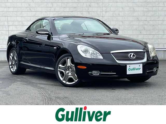 レクサス ＳＣ 430 群馬県 2006(平18)年 8万km ブラック 純正ナビ/　　ワンセグ/CD/MD/    FM/AM/AUX/マークレビンソン/クルーズコントロール/バックカメラ/茶革シート/前席パワーシート/前席シートヒーター/オートHIDライト/フォグランプ/純正18AW/純正フロアマット/ステアリングスイッチ/ETC