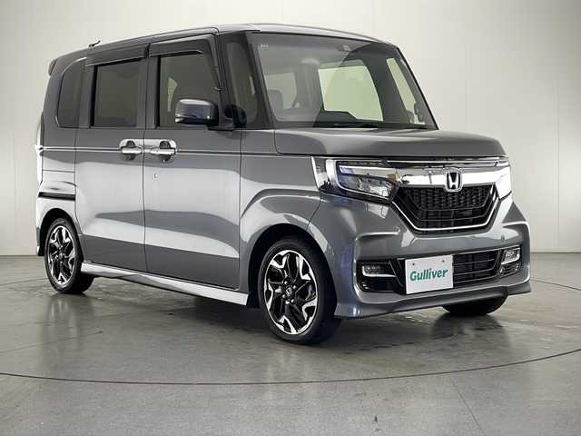 ホンダ Ｎ ＢＯＸ カスタム G EX ターボ ホンダセンシング 宮崎県 2020(令2)年 3.5万km シャイニンググレーM 禁煙車/ホンダセンシング/純正8型ナビTV/（VXU-207NBi/CD/DVD/Bluetooth/FMAM/フルセグTV)/純正バックカメラ/純正ビルトインETC/純正15インチアルミ/純正LEDオートライト/純正LEDフォグ/純正エアロ/純正ルーフエンドスポイラー/純正フロアマット/両側電動スライドドア/アダプティブクルーズコントロール/レーンディパーチャーアラート/オートマチックハイビーム/クリアランスソナー/オートエアコン/助手席スーパーロングスライドシート/前席シートヒーター/ハーフレザーシート/スマートキー/プッシュエンジンスタート/新車時保証書/取扱い説明書