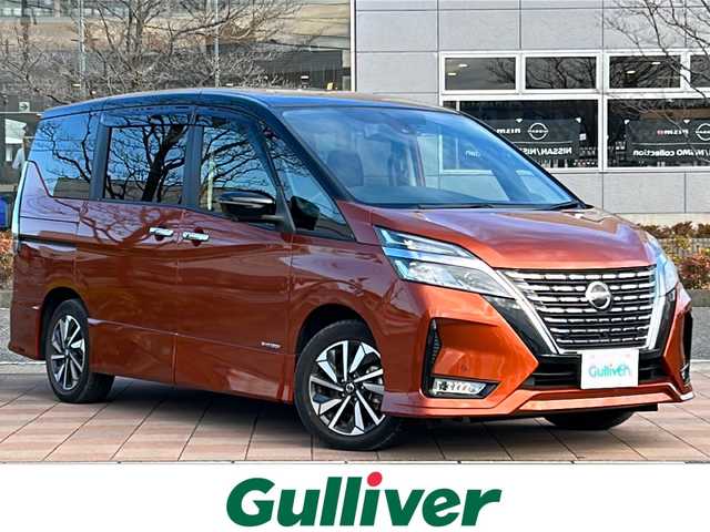 日産 セレナ ハイウェイスター V 福島県 2022(令4)年 2.7万km サンライズオレンジ/ダイヤモンドブラック 純正ナビゲーション/【DVD/SD/HDMI】/アラウンドビューモニター/ドライブレコーダー/ビルトインETC/フリップダウンモニター/プロパイロット/インテリジェントエマージェンシーブレーキ/インテリジェントFCW/インテリジェントBSI/クルーズコントロール/LEDオートライト/LEDフォグランプ/シートバックテーブル/リアドアシェード/社外フロアマット/純正ドアバイザー