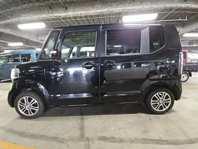 ホンダ Ｎ ＢＯＸ G ターボ Lパッケージ 長崎県 2014(平26)年 6.5万km スマートブラック ワンオーナー/純正ナビ/ワンセグTV/両側パワースライドドア/バックカメラ/ビルトインETC/ドライブレコーダー/クルーズコントロール/ターボ/純正オプHIDヘッドランプ/オートライト/革巻きステアリング/ステアリングスイッチ/パドルシフト/後席チップアップシート/純正14インチアルミホイール/スマートキー/プッシュエンジンスタート/禁煙車