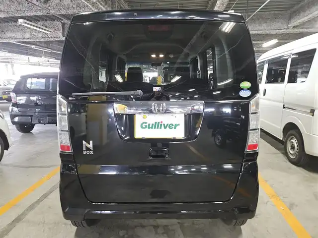 ホンダ Ｎ ＢＯＸ G ターボ Lパッケージ 長崎県 2014(平26)年 6.5万km スマートブラック ワンオーナー/純正ナビ/ワンセグTV/両側パワースライドドア/バックカメラ/ビルトインETC/ドライブレコーダー/クルーズコントロール/ターボ/純正オプHIDヘッドランプ/オートライト/革巻きステアリング/ステアリングスイッチ/パドルシフト/後席チップアップシート/純正14インチアルミホイール/スマートキー/プッシュエンジンスタート/禁煙車