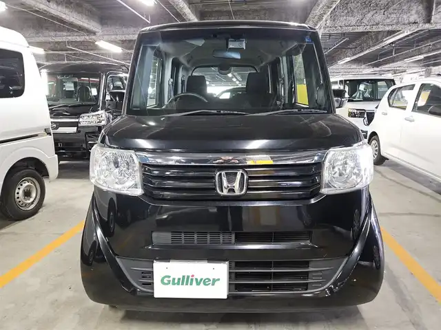 ホンダ Ｎ ＢＯＸ G ターボ Lパッケージ 長崎県 2014(平26)年 6.5万km スマートブラック ワンオーナー/純正ナビ/ワンセグTV/両側パワースライドドア/バックカメラ/ビルトインETC/ドライブレコーダー/クルーズコントロール/ターボ/純正オプHIDヘッドランプ/オートライト/革巻きステアリング/ステアリングスイッチ/パドルシフト/後席チップアップシート/純正14インチアルミホイール/スマートキー/プッシュエンジンスタート/禁煙車