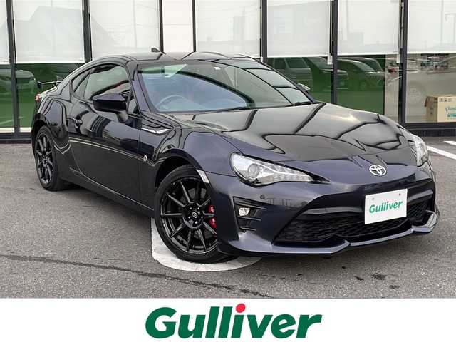 トヨタ ８６ GT リミテッド ブラックPKG 岐阜県 2018(平30)年 6万km ダークグレーメタリック 純正ＳＤナビ　/フルセグテレビ　/ＥＴＣ２．０　/クルコン　/バックカメラ　/コーナーセンサー前後　/オートライト　/エアバッグＷ＋サイド　/ＬＥＤヘッドライト　/スマートキー　/ＭＴモード付ＡＴ　/プッシュスタート/レザーシート/シートヒーターD＋N席/純正アルミホイール/ABS/横滑り防止装置/CDチェンジャー/AAC/レッドキャリパー/リヤウイング