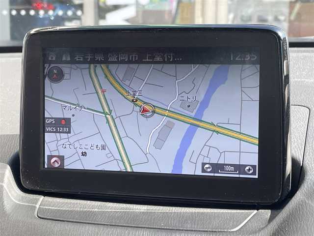 マツダ デミオ 15S 岩手県 2018(平30)年 4.6万km ソウルレッドクリスタルM 純正ナビ/前後ドライブレコーダー/スマートシティーブレーキサポート/BSMシステム/車線逸脱防止警報システム/バックカメラ/後方コーナーセンサー/ETC/Bluetooth/CD、DVD/フルセグTV/TVキット（スイッチ式）/プッシュスタート/スマートキー/スペアキー