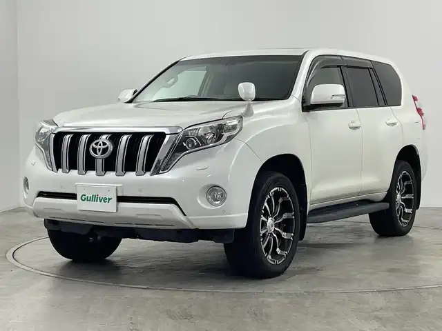 トヨタ ランドクルーザー プラド TX Lパッケージ 群馬県 2016(平28)年 7.6万km ホワイトパールクリスタルシャイン 純正ナビ　サンルーフ　バックカメラ　クルーズコントロール　レザーシート　シートヒーター　パワーシート　クリアランスソナー　ＬＥＤヘッドライト　オートライト　ダウンヒルアシストコントロール　ＥＴＣ/純正アルミホイール積み込み有
