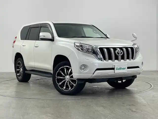 トヨタ ランドクルーザー プラド TX Lパッケージ 群馬県 2016(平28)年 7.6万km ホワイトパールクリスタルシャイン 純正ナビ　サンルーフ　バックカメラ　クルーズコントロール　レザーシート　シートヒーター　パワーシート　クリアランスソナー　ＬＥＤヘッドライト　オートライト　ダウンヒルアシストコントロール　ＥＴＣ/純正アルミホイール積み込み有