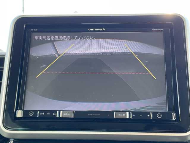 スズキ スペーシア カスタム HYBRID XS ターボ 福岡県 2018(平30)年 6.7万km ピュアホワイトパール/ブラック2トーン デュアルセンサーブレーキサポート　社外ナビ（ＡＶＩＣ－ＲＬ９０１）　バックカメラ　両側パワースライドドア　クルーズコントロール　シートヒーター　パドルシフト　フルセグＴＶ　ＣＤ／ＤＶＤ再生　ＥＴＣ