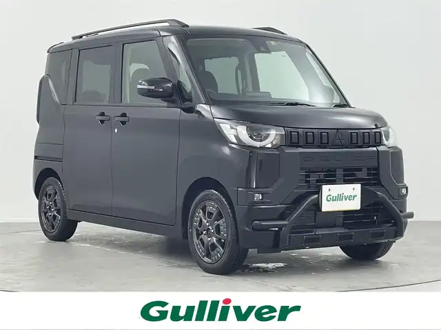 三菱 デリカミニ G プレミアム 熊本県 2023(令5)年 0.1万km アメジストブラック バンパーガード/純正ディスプレイオーディオ/・Bluetooth/USB/Apple CarPlay/Android Auto/・全方位カメラ/衝突軽減ブレーキ/車線逸脱警報/速度標識表示/道路標識表示/MI-PILOT/コーナーセンサー/インテリジェントルームミラー/両側パワースライドドア/ハーフレザーシート/・D/Nシートヒーター/ステアリングヒーター/両側パワースライドドア/ビルトインETC/オートライト/LEDヘッドライト/フォグランプ/ヘッドライトレベライザー/電子パーキング/純正フロアマット/スマートキー/プッシュスタート