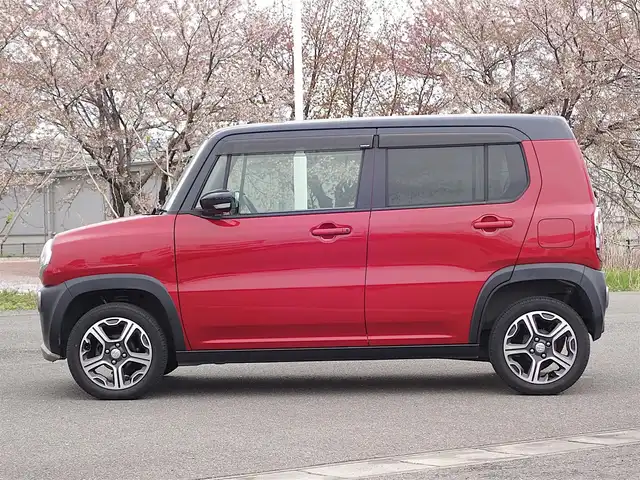 スズキ ハスラー X 山形県 2014(平26)年 6.7万km フェニックスレッドパール/ブルーイッシュブラックパール レーダーブレーキサポート/SDナビ/　　【CD ワンセグ】/HIDオートヘッドライト/シートヒーター/純正15インチアルミホイール/アイドリングストップ/電動格納ウィンカーミラー/ミラーヒーター/フォグランプ/AAC/スマートキー×2/ETC
