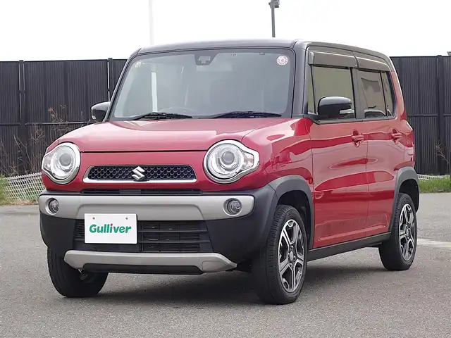 スズキ ハスラー X 山形県 2014(平26)年 6.7万km フェニックスレッドパール/ブルーイッシュブラックパール レーダーブレーキサポート/SDナビ/　　【CD ワンセグ】/HIDオートヘッドライト/シートヒーター/純正15インチアルミホイール/アイドリングストップ/電動格納ウィンカーミラー/ミラーヒーター/フォグランプ/AAC/スマートキー×2/ETC