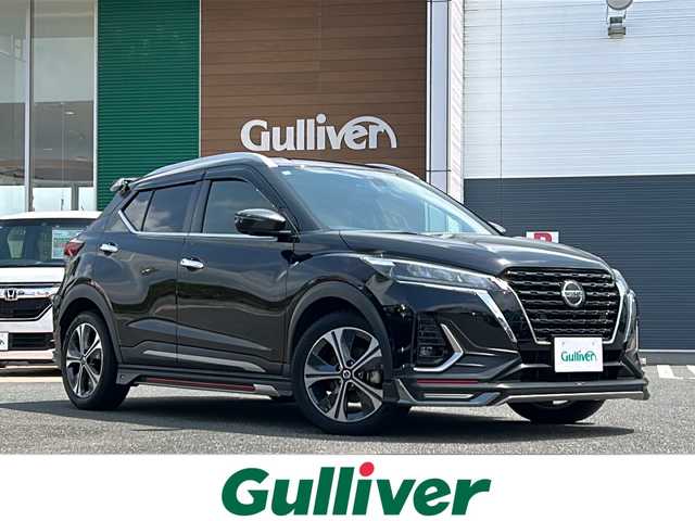 日産 キックス X 佐賀県 2021(令3)年 6.9万km ピュアブラック 社外ナビ(CN-RE07D)/Bluetooth/CD/DVD/USB/全方位カメラ/フルセグTV/社外エアロ(フロント、サイド、リア)/前後ドライブレコーダー/プロパイロット/衝突軽減システム/ブレーキホールド/ルーフレール/オートエアコン/LEDオートライト/デジタルインナーミラー/ETC/布系シート/プッシュスタート/スペアキー/保証書/取扱説明書/点検記録簿(R3/6)