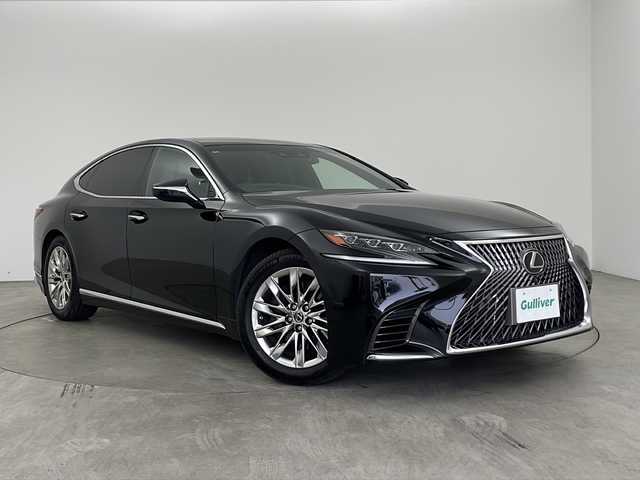 レクサス ＬＳ 500 バージョンL 兵庫県 2018(平30)年 6万km ブラック ・純正ナビ/Bluetoothオーディオ/CD/DVD再生/USB接続/・モデリスタエアロパーツ（リア）/・Lexus Safety System + A/・PCS（プリクラッシュセーフティ）/・FCTA（フロントクロストラフィックアラート）/・LTA（レーントレーシングアシスト）/・AHS（アダプティブハイビームシステム）/・RSA（ロードサインアシスト）/・レーダークルーズコントロール（全車速追従機能付き）/・先行車発進告知機能/・ドライバー異常時対応システム/・BSM（ブラインドスポットモニター）/・前後コーナーセンサー/・ムーンルーフ/・AC100V電源/・アイドリングストップ/・パノラミックビューモニター/・パワーバックドア/・デジタルインナーミラー/・黒レザーシート/・シートベンチレーション（全席）/・パワーシート（全席）/・パドルシフト/・ビルトインETC2.0/・ヘッドアップディスプレイ（HUD）/・前後ドライブレコーダー/・三眼LEDヘッドライト/・AACエアコン/・スマートキー/・スペアキー