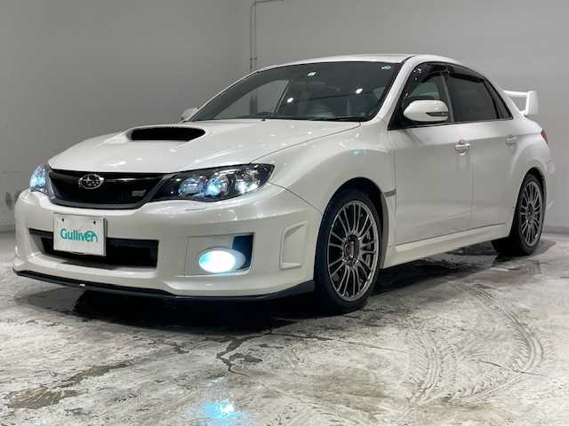 スバル インプレッサ ＷＲＸ 宮城県 2011(平23)年 6.8万km サテンホワイトパール 6MT/4WD/ターボ/レカロシート（半革）/エグザスエボチューンマフラー/純正ナビ/フルセグTV/Bluetooth/アンチロック・ブレーキ・システム/キセノンライト/オートライト/プッシュスタート/スマートキー/純正エアロパーツ/純正アルミホイール/純正ETC/横滑り防止装置/純正フロアマット