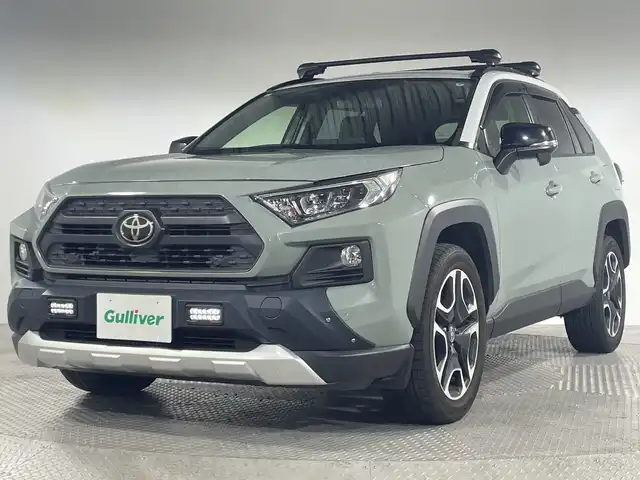 トヨタ ＲＡＶ４ アドベンチャー 神奈川県 2019(令1)年 5万km アッシュグレーメタリック/アーバンカーキ ４WD/純正7インチSDナビゲーション【NSCN-W68】/(CD/Bluetooth/ワンセグ)/バックカメラ/運転席パワーシート/レーダークルーズコントロール/レーンキープ/衝突軽減ブレーキ/ダウンヒルアシストコントロール/プッシュスタート/ビルトインETC/LEDヘッドランプ/フロントフォグランプ/オートライト/純正19インチアルミホイール/スマートキー/取説　/保証書/スペアキー
