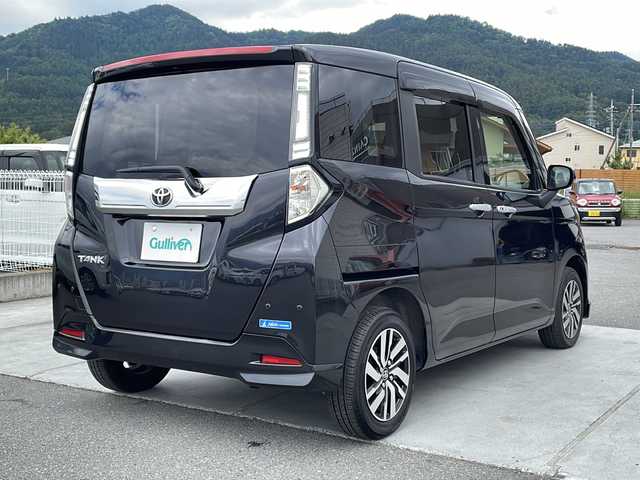 トヨタ タンク カスタムG 山梨県 2019(令1)年 4.1万km ブラックマイカメタリック 純正ＳＤナビ/Ｂｌｕｅｔｏｏｔｈ フルセグＴＶ/クル－ズコントロール/両側パワースライドドア/アイドリングストップ/ベンチシート/プッシュスタート/パワーステアリング/パワーウインドウ/スマートキー/オートエアコン/純正14インチAW/前後コーナーセンサー/オートライト/オートマチックハイビーム