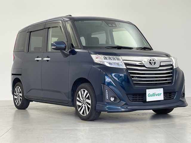 トヨタ ルーミー カスタムG 大阪府 2020(令2)年 7万km レーザーブルークリスタルシャイン 純正ナビ/・フルセグ/・Bluetooth/・CD/・DVD/バックカメラ/ETC/ドライブレコーダー/前席シートヒーター/両側パワースライドドア/クルーズコントロール/衝突軽減ブレーキ/ABS/横滑り防止装置/盗難防止装置/コーナーセンサー/先行車発進告知機能/車線逸脱警報/アイドリングストップ/オートライト/オートマチックハイビーム/LEDヘッド/LEDヘッドライト/ダブルエアエアバック/スマートキー