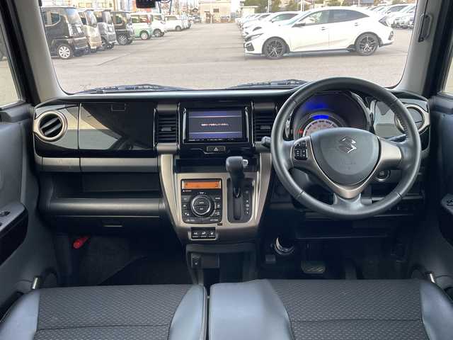 スズキ ハスラー Jスタイル Ⅱ 富山県 2016(平28)年 5.4万km ブルーイッシュブラックパール 禁煙車/社外ＳＤナビ（地図SDなし）/フルセグＴＶ/４WD/電動格納ミラー/シートヒーター（運転席＋助手席）/ハーフレザーシート/アイドリングストップ/プッシュスタート/スマートキー/ドライブレコーダー/純正アルミホイール/レーンキープアシスト/ダウンヒルアシストコントロール/衝突被害軽減システム/盗難防止装置