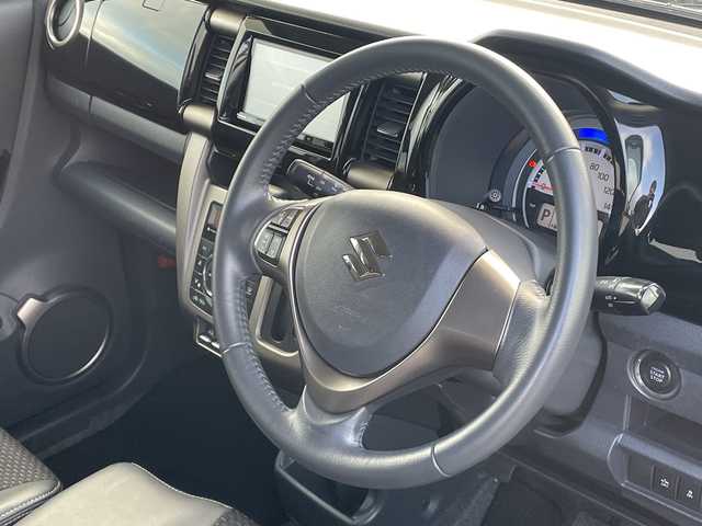 スズキ ハスラー Jスタイル Ⅱ 富山県 2016(平28)年 5.4万km ブルーイッシュブラックパール 禁煙車/社外ＳＤナビ（地図SDなし）/フルセグＴＶ/４WD/電動格納ミラー/シートヒーター（運転席＋助手席）/ハーフレザーシート/アイドリングストップ/プッシュスタート/スマートキー/ドライブレコーダー/純正アルミホイール/レーンキープアシスト/ダウンヒルアシストコントロール/衝突被害軽減システム/盗難防止装置