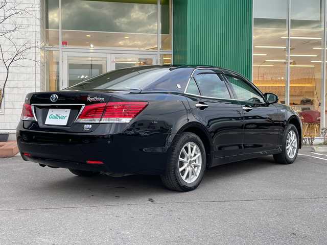 トヨタ クラウン ハイブリッド ロイヤルサルーン Four 青森県 2014(平26)年 19.4万km ブラック 4WD/純正HDDナビ・フルセグTV/バックカメラ/前席パワーシート・シートヒーター/ステアリングヒーター/クルーズコントロール/純正ビルトインETC/純正エンジンスターター/純正フロアマット/電動リアサンシェード/HIDヘッドライト/LEDフォグランプ/社外16インチアルミ