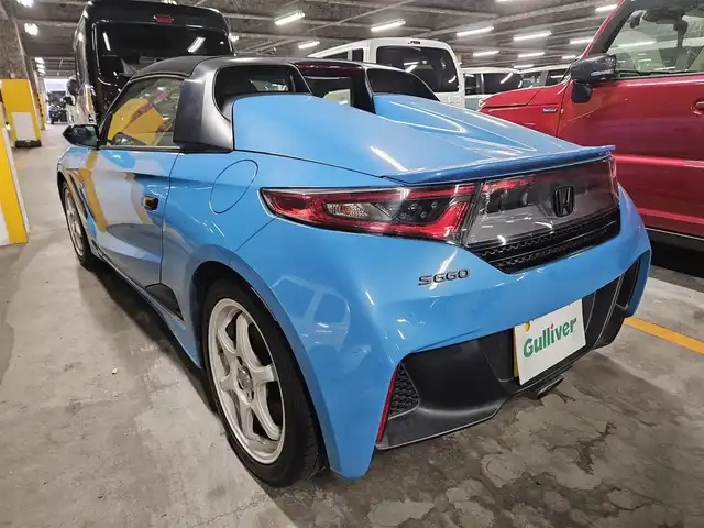 ホンダ Ｓ６６０ α 宮崎県 2016(平28)年 7万km プレミアムビーチブルーP センターディスプレイ/バックカメラ/ETC/クルーズコントロール/衝突被害軽減ブレーキ/横滑り防止装置/ターボ/LEDヘッドランプ/オートライト/オートエアコン/革巻きステアリング/パドルシフト/革/スエードコンビスポーツシート/社外アルミホイール(F15/R16インチ)/スマートキー/プッシュエンジンスタート/禁煙車