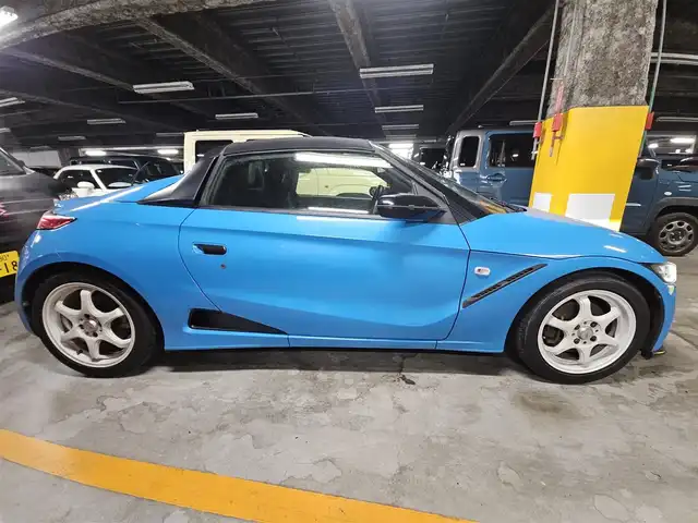 ホンダ Ｓ６６０ α 宮崎県 2016(平28)年 7万km プレミアムビーチブルーP センターディスプレイ/バックカメラ/ETC/クルーズコントロール/衝突被害軽減ブレーキ/横滑り防止装置/ターボ/LEDヘッドランプ/オートライト/オートエアコン/革巻きステアリング/パドルシフト/革/スエードコンビスポーツシート/社外アルミホイール(F15/R16インチ)/スマートキー/プッシュエンジンスタート/禁煙車