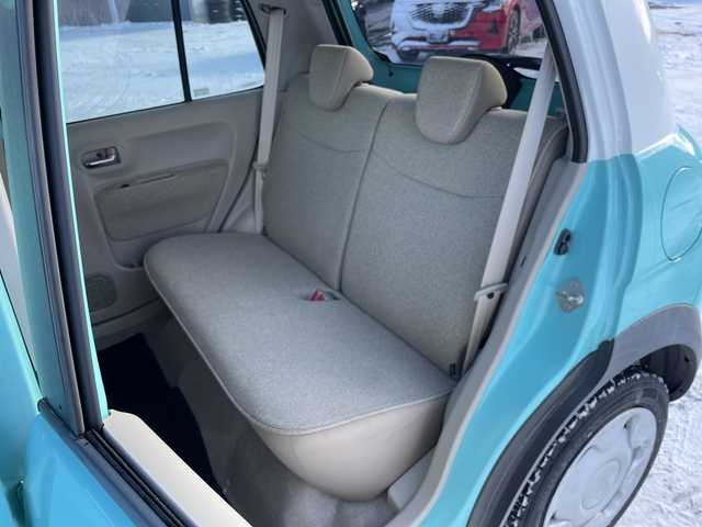 スズキ ラパン S 道央・札幌 2015(平27)年 13.5万km フレンチミントパールメタリック ４WD/社外メモリーナビ/AM/FM/CD/AUX/衝突被害軽減ブレーキ/横滑り防止装置/バックカメラ/ETC/アイドリングストップ/前席シートヒーター/革巻きステアリング/プッシュスタート/スマートキー/キセノンヘッドライト/オートライト/電動格納ミラー/ヒーテッドドアミラー/社外フロアマット/ドアバイザー/社外AW付夏タイヤ積込/155/65/R14/2025年/山6mm