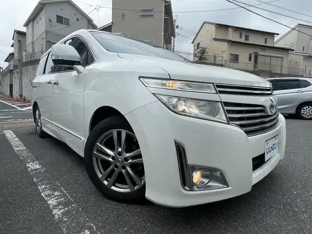 日産 エルグランド 250ハイウェイスター 福岡県 2012(平24)年 9.3万km ブリリアントホワイトパール (株)IDOMが運営する【じしゃロン八幡西店】の自社ローン専用車両になります。こちらは現金またはオートローンご利用時の価格です。自社ローンご希望の方は別途その旨お申付け下さい/純正メモリナビ/【Bluetooth・CD・DVD・TV】/純正アルミホイール/純正フロアマット/純正リアスポイラー/バックモニター/両側パワースライドドア/フロントフォグランプ/ETC/オットマン