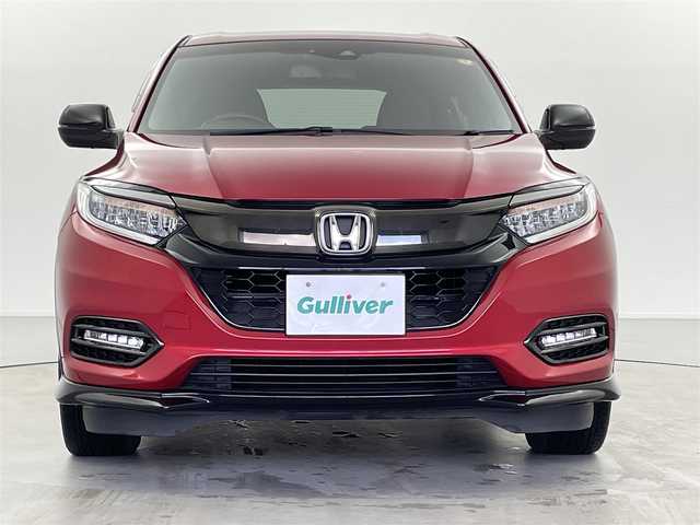 ホンダ ヴェゼル ハイブリッド RS ホンダセンシング 福井県 2019(平31)年 3.5万km プレミアムクリスタルレッドM Gathers 8型SDナビ/型式：VXM-195VFi/FM/AM/フルセグ/Bluetooth/USB】/バックカメラ/ビルトインETC/追従式クルーズコントロール/パドルシフト/ハーフレザーシート/シートヒーター/オートブレーキホールド/ドアバイザー/SPORT MODE/スペアキー/スマートキー/プッシュスタート/フォグライト/リヤフォッガー/オートライト/LEDヘッドライト/純正フロアマット/ホンダセンシング/取扱説明書/新車時保証書