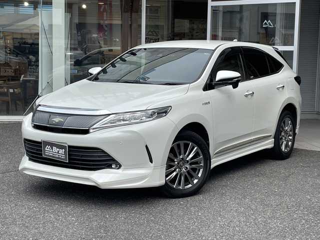 トヨタ ハリアー ハイブリッド プレミアム メタル&レザーP 福島県 2018(平30)年 7.7万km ホワイトパールクリスタルシャイン 4WDハイブリット/シーケンシャルウインカー/純正18AW/追従クルーズコントロール/シートベンチレーション/シートヒーター/パワーバックドア/エアロパーツ（F.S.R）/純正SDナビCD/DVD/BT/バックカメラ/ドライブレコーダー