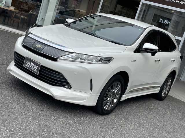 トヨタ ハリアー ハイブリッド プレミアム メタル&レザーP 福島県 2018(平30)年 7.7万km ホワイトパールクリスタルシャイン 4WDハイブリット/シーケンシャルウインカー/純正18AW/追従クルーズコントロール/シートベンチレーション/シートヒーター/パワーバックドア/エアロパーツ（F.S.R）/純正SDナビCD/DVD/BT/バックカメラ/ドライブレコーダー