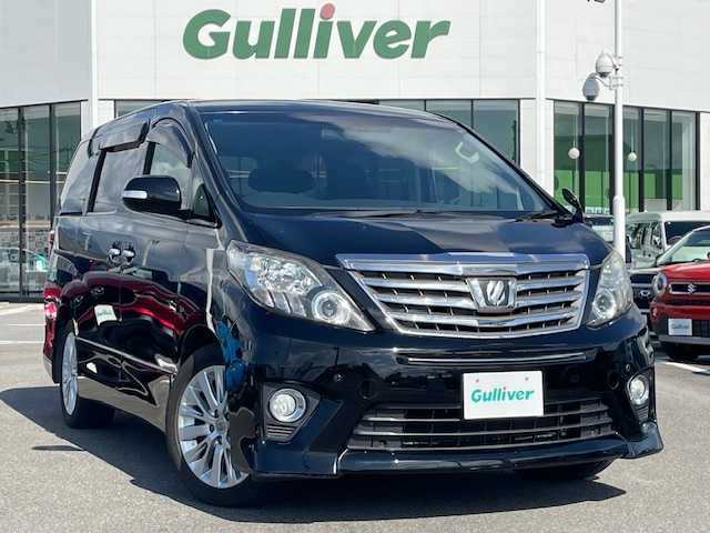トヨタ アルファード 240S Cパッケージ 長崎県 2013(平25)年 6.4万km ブラック 純正メモリーナビ/CD/DVD/BT/フルセグTV/バックカメラ/両側パワースライドドア/前席パワーシート/D席メモリーシート/パワーバックドア/純正フリップダウンモニター/クルーズコントロール/ステアリングスイッチ/ビルトインETC
