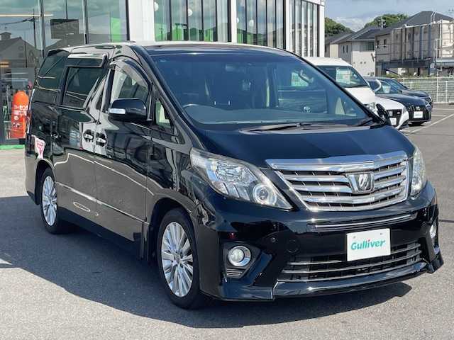 トヨタ アルファード 240S Cパッケージ 長崎県 2013(平25)年 6.4万km ブラック 純正メモリーナビ/CD/DVD/BT/フルセグTV/バックカメラ/両側パワースライドドア/前席パワーシート/D席メモリーシート/パワーバックドア/純正フリップダウンモニター/クルーズコントロール/ステアリングスイッチ/ビルトインETC
